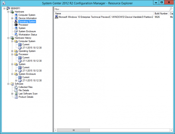 Inventory flowed down to Configuration Manager 2012 R2